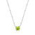 Samuel B. Peridot Solitaire Birthstone Sparkle Necklace - August