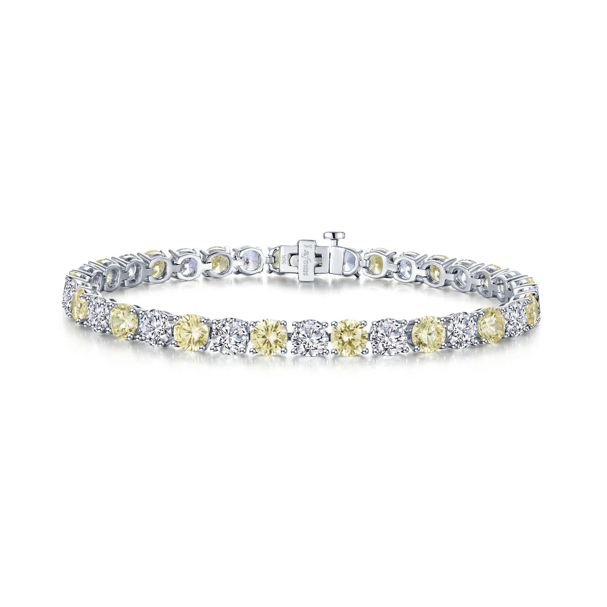 Lafonn Simulated Diamond &amp; Canary Alternating Tennis Bracelet B0172CAP72