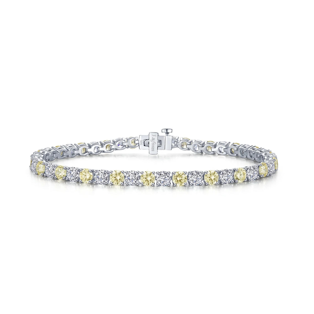 Lafonn Simulated Diamond &amp; Canary Alternating Tennis Bracelet B0176CAP72