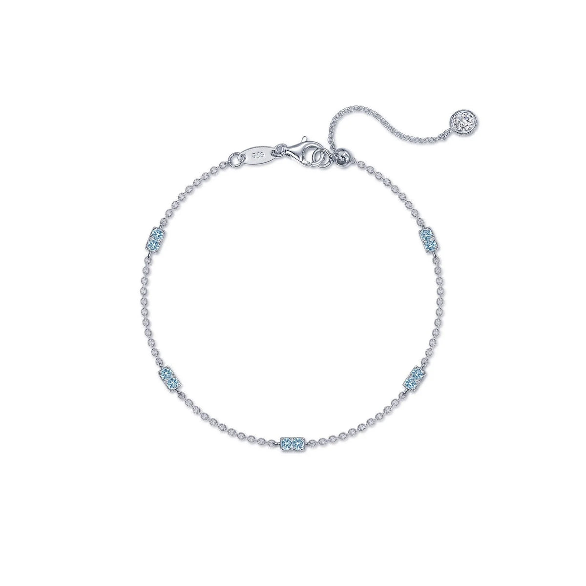 Lafonn Simulated Blue Topaz Station Bracelet B0192BTP70