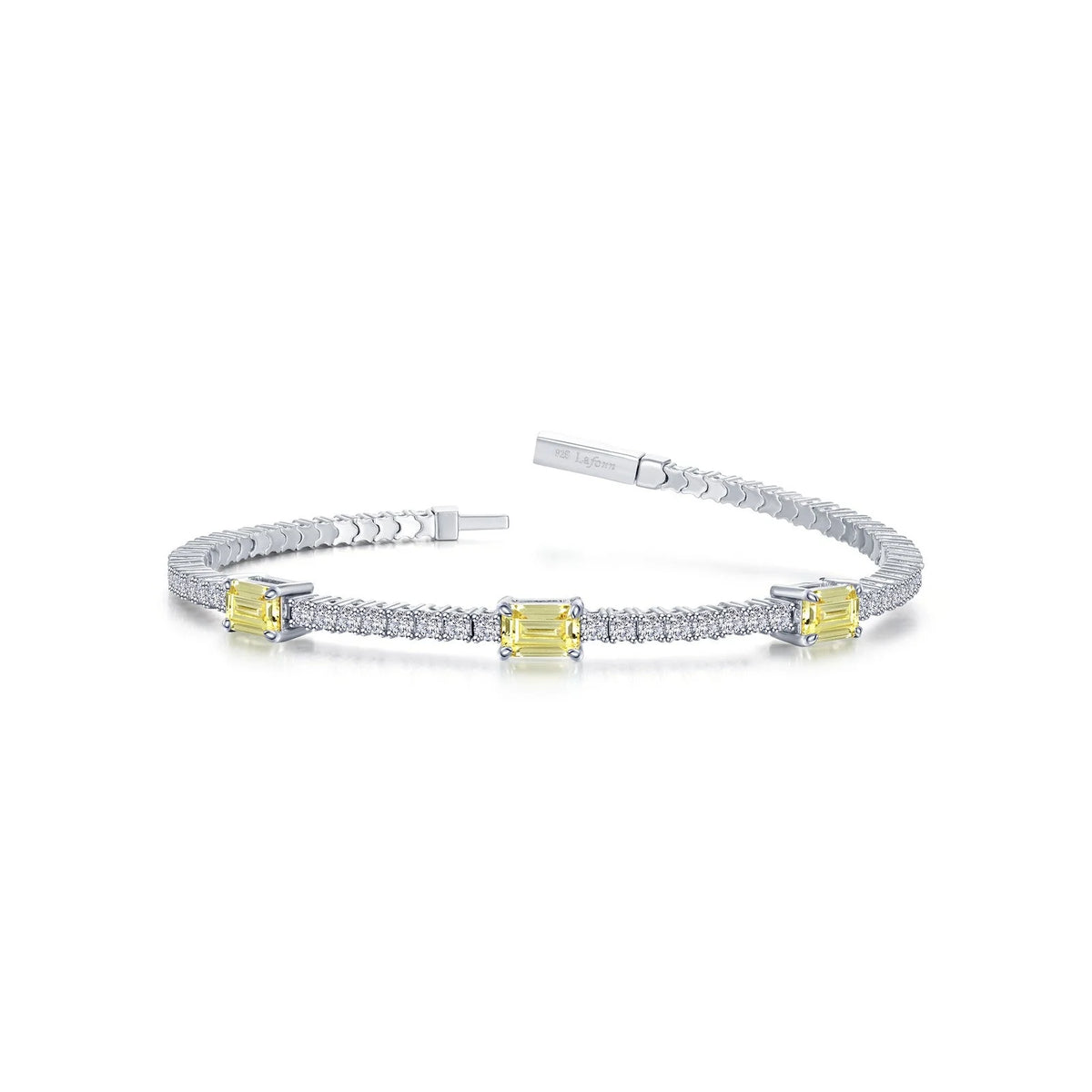 Lafonn Simulated Diamond &amp; Canary Station Flexible Tennis Bracelet B0200CAP68