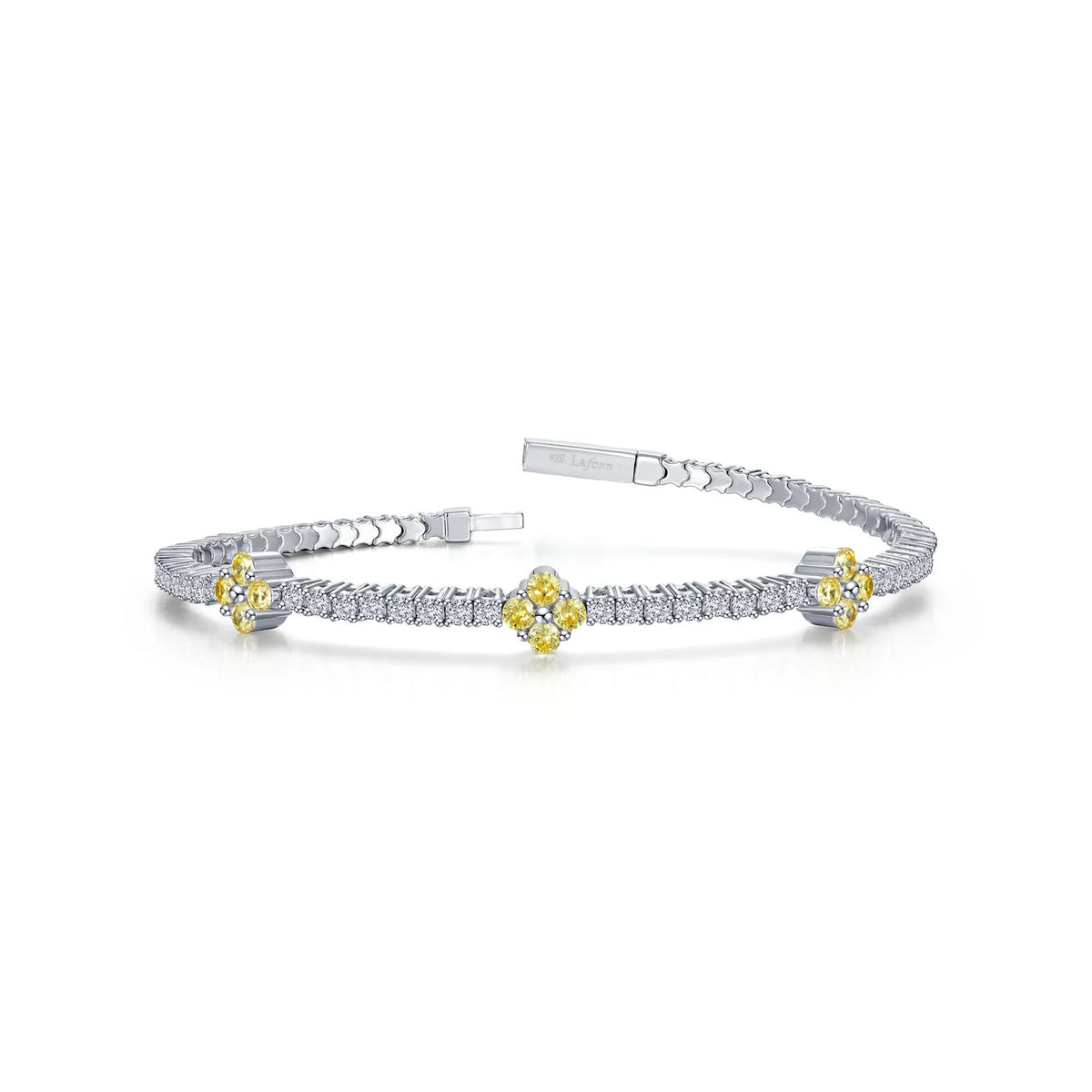 Lafonn Simulated Diamond &amp; Canary Station Flexible Tennis Bracelet B0201CAP68