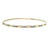 14K Yellow Gold 0.51cttw. Diamond Three Stone Station Flexible Bangle Bracelet