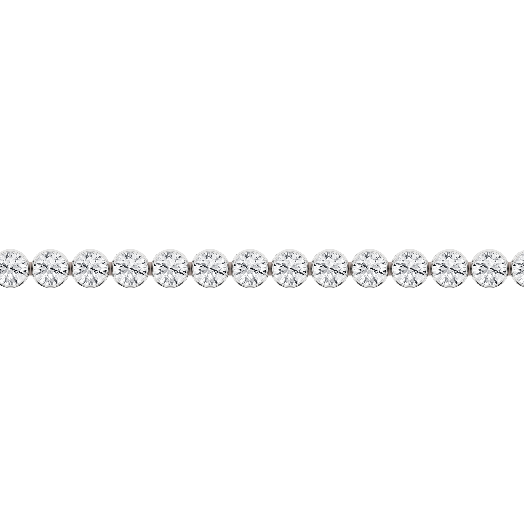 5 Carat Round Lab Grown Diamond 14K Gold Seamless Tennis Bracelet