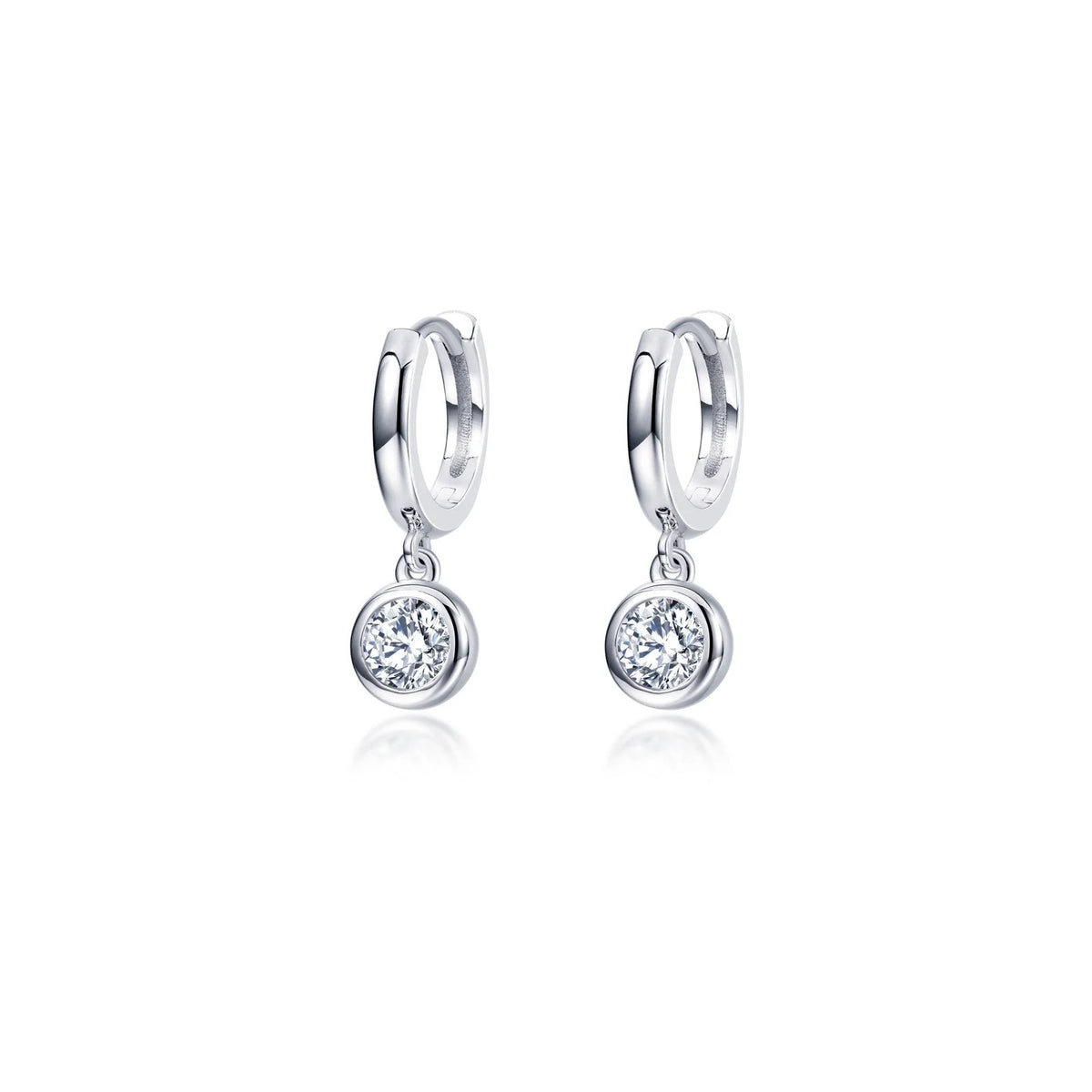 Lafonn Simulated Diamond Bezel-set Huggie Earrings E0594CLP