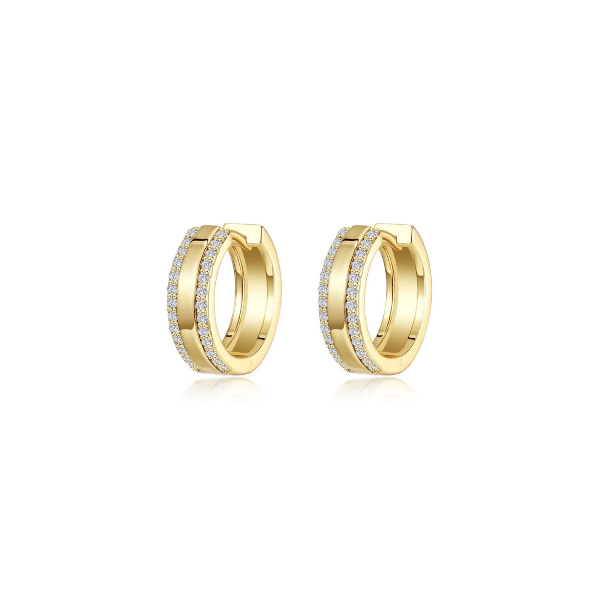 Lafonn Simulated Diamond High-Polished Circle Hoops E0595CLG