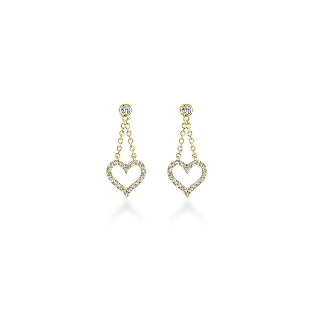 Lafonn Simulated Diamond Cut-Out Heart Dangle Earrings E0616CLG00