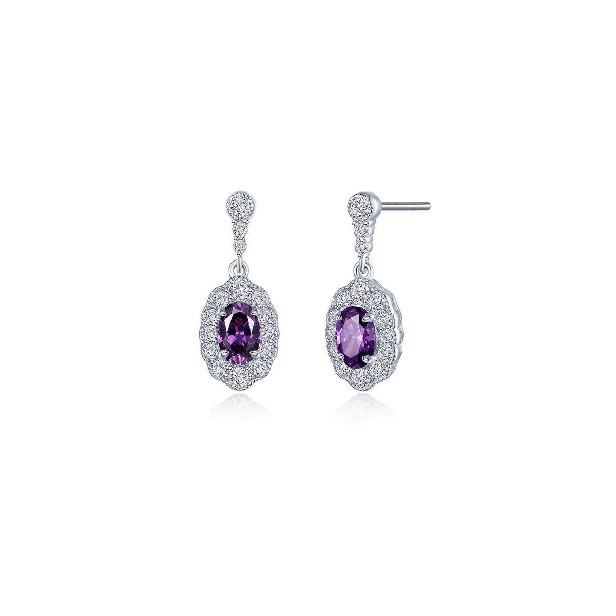 Lafonn Simulated Diamond &amp; Amethyst Twilight Essence Earrings E0639AMP