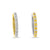 14K Yellow & White Gold 0.32ct. Diamond Reversible Huggie Hoop Earrings