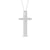 1/2 Carat Round Lab Grown Diamond 14K Gold Cross Necklace