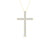 1/2 Carat Round Lab Grown Diamond 14K Gold Cross Necklace