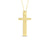 1/2 Carat Round Lab Grown Diamond 14K Gold Cross Necklace