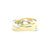 14K Two-Tone Gold 0.42cttw. Diamond Multi Crossover Fashion Ring