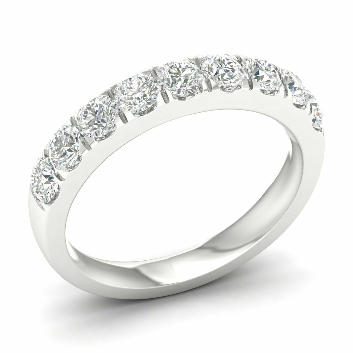 1 Carat Round Lab Grown Diamond 14K Gold Anniversary Band