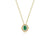 Lafonn Simulated Diamond & Emerald Halo Necklace N0320CEG20