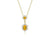 Lafonn Simulated Diamond & Citrine Oval Halo Necklace N0322CTG20