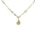 14K Yellow Gold 0.47cttw. Diamond Pavé Pear Pendant Oval Link Necklace