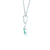 14K White Gold 0.26cttw. Emerald Cluster Braided Pendant