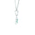 14K White Gold 0.26cttw. Emerald Cluster Braided Pendant