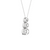 1 1/3 Carat Round Lab Grown Diamond 14K Gold Seamless Three Stone Graduated Drop  Necklace