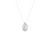 1 Carat Pear Lab Grown Diamond 14K Gold Seamless Solitaire Necklace