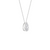 1 Carat Pear Lab Grown Diamond 14K Gold Seamless Solitaire Necklace