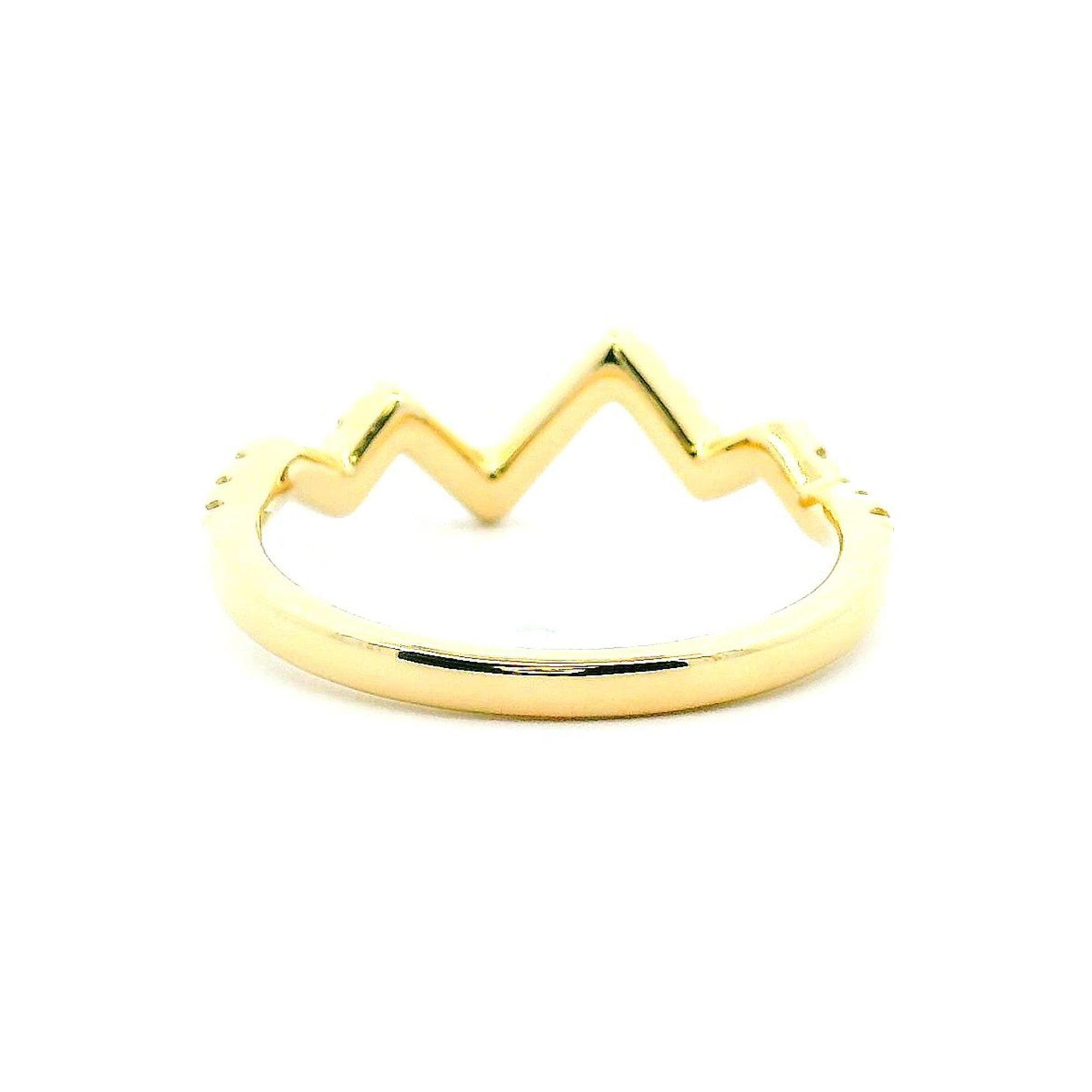 14K Yellow Gold 0.34cttw. Diamond Heartbeat Fashion Ring