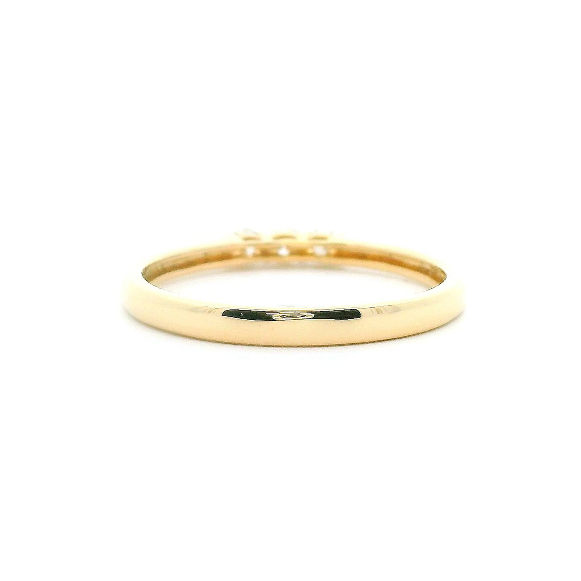 14K Yellow Gold 0.15cttw. Diamond Three Stone Fashion Ring