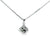 14K White Gold 0.51cttw. Diamond Clover Pendant Necklace