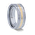 Thorsten Lazio Tungsten Grooved Edge Wedding Band w/ 14K Yellow Gold Inlay (8mm) W1428-GIGE