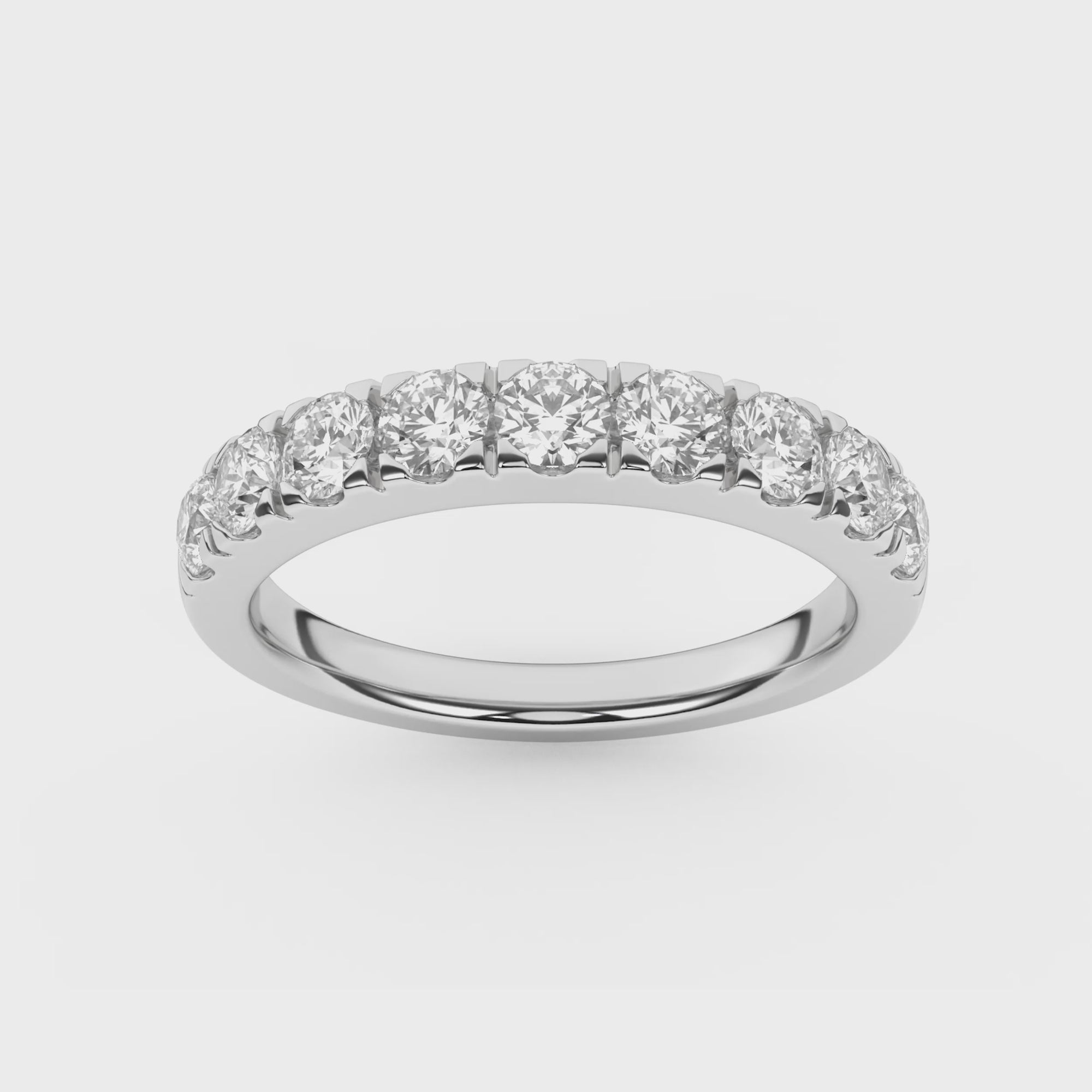 1 Carat Round Lab Grown Diamond 14K Gold Anniversary Band