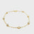 14K Yellow Gold 0.44cttw. Diamond Round Cluster Oval Link Bracelet