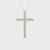 1/2 Carat Round Lab Grown Diamond 14K Gold Cross Necklace