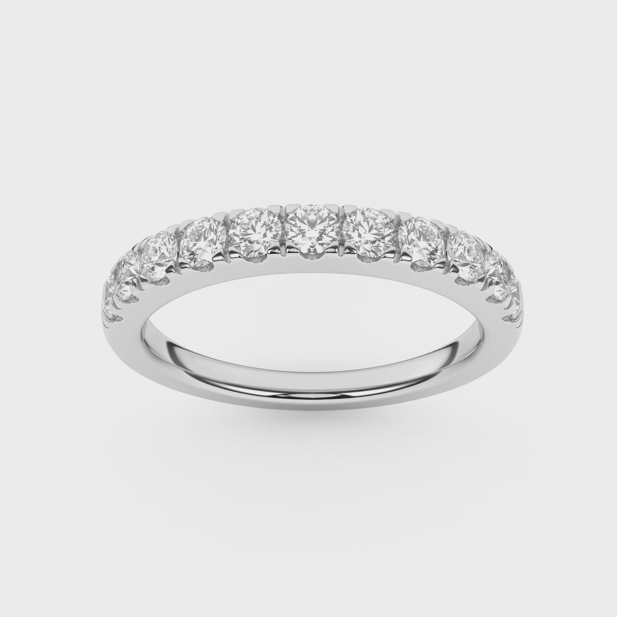 3/4 Carat Round Lab Grown Diamond 14K Gold Anniversary Band