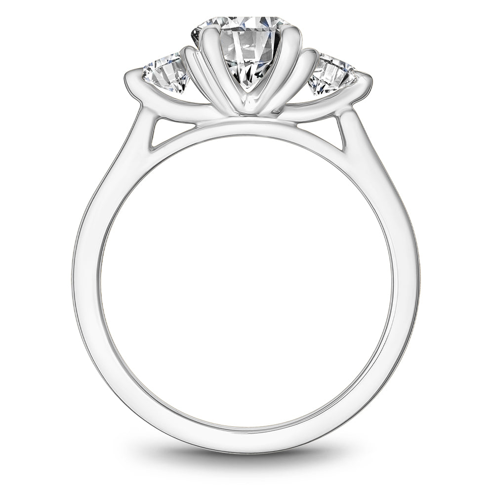 Noam Carver Three Stone Solitaire Engagement Ring B373-01A