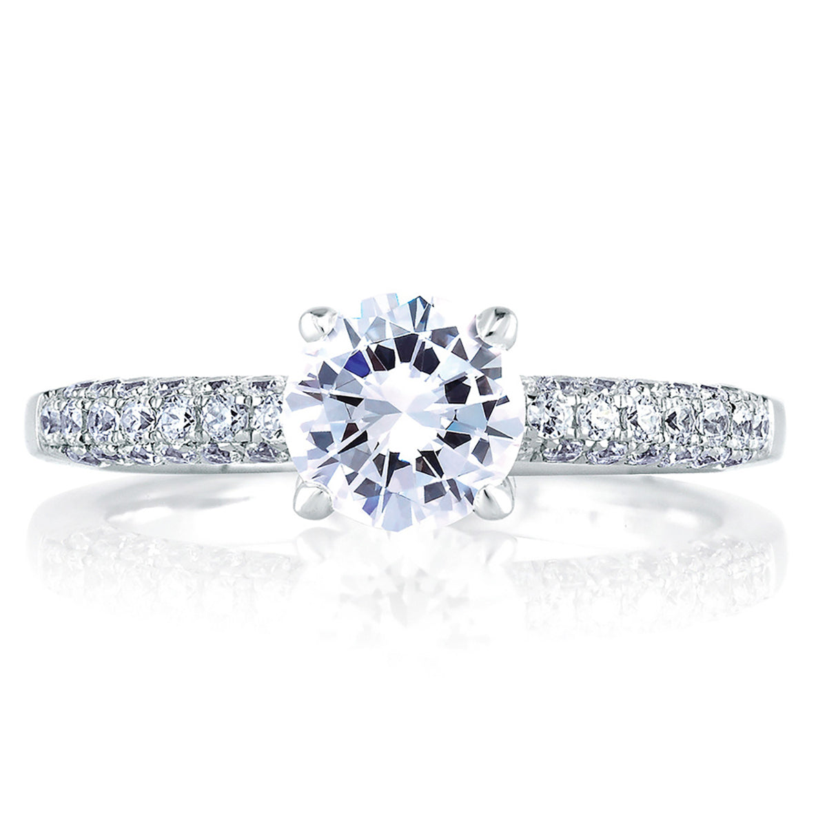 1.83 ctw. Pear Cut Diamond Engagement Ring in a French Pave Setting -  ER-105-014